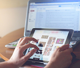 using a tablet